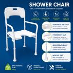 PQ102FL FOLDABLE ALUMINIUM SHOWER CHAIR