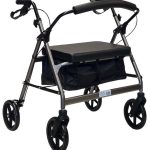 PAB800 180kg HEAVY DUTY EXTRA WIDE 8" WHEEL STEEL ROLLATOR