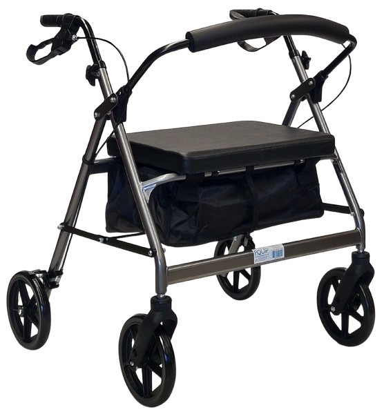 PAB800 180kg HEAVY DUTY EXTRA WIDE 8" WHEEL STEEL ROLLATOR