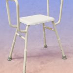PQ108L ALUMINIUM NON PADDED SHOWER STOOL
