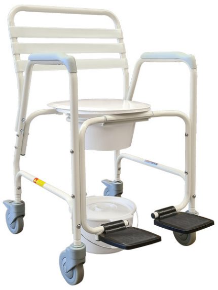 RCM0709 ALUMINIUM MOBILE SHOWER CHAIR COMMODE