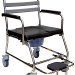 RCM0711 STAINLESS STEEL MOBILE SHOWER COMMODE CHAIR