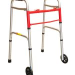 RWK101 2 BUTTON FOLDING WALKING FRAME with 5” CASTORS